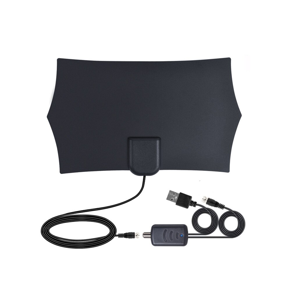 Kebidumei-antena Digital para TV HD 4K, receptor de señal HDTV 300 P para interiores, con rango de 1080 millas, amplificador para VHF UHF: Black combination