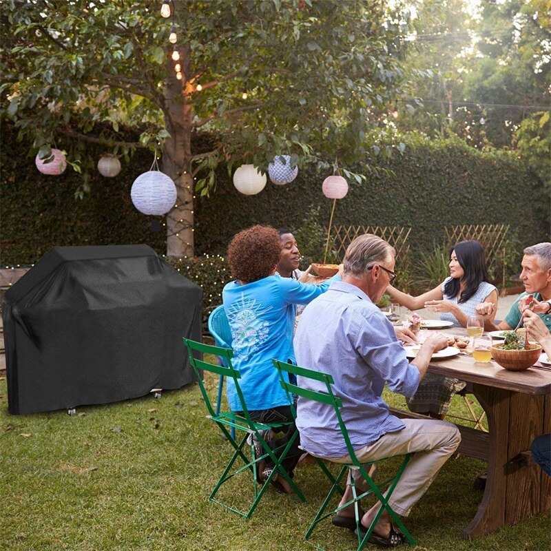 Waterproof BBQ Grill Cover Barbeque Cover Anti Dust Rain UV For Gas Charcoal Electric Barbe Barbecue Accessories Outdoor Garden