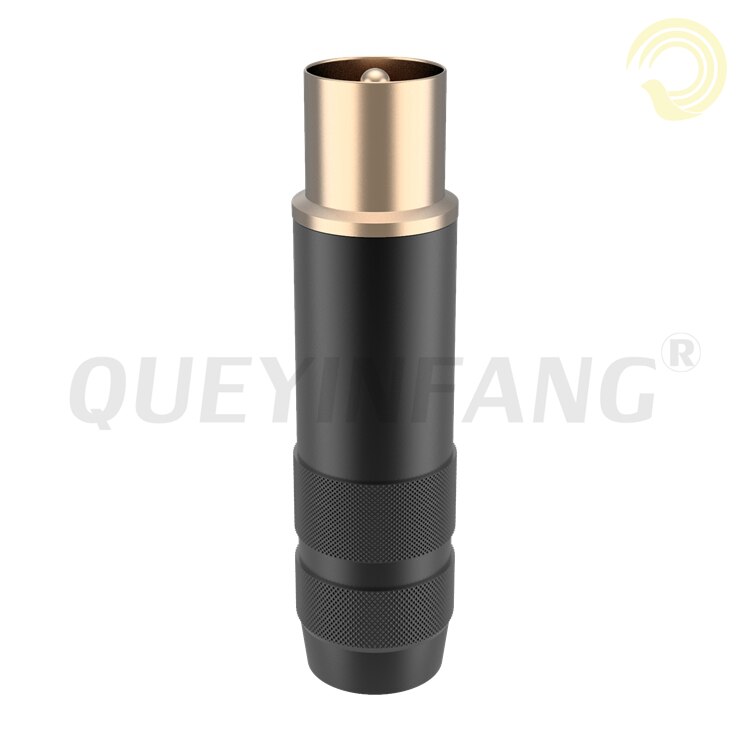 QUEYINFANG TV Plug Copper shell Television Male Plug TV Terminal Antenna Connector Straight TV Plug TV male Connector: Black / 10PCS