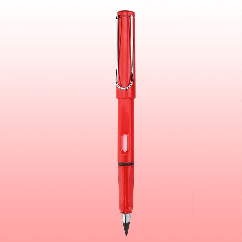 Lápiz eterno de escritura ilimitada, respetuoso con el medio ambiente, sin tinta, suministros escolares, herramienta de pintura de bocetos, novedosos para niños: Rojo