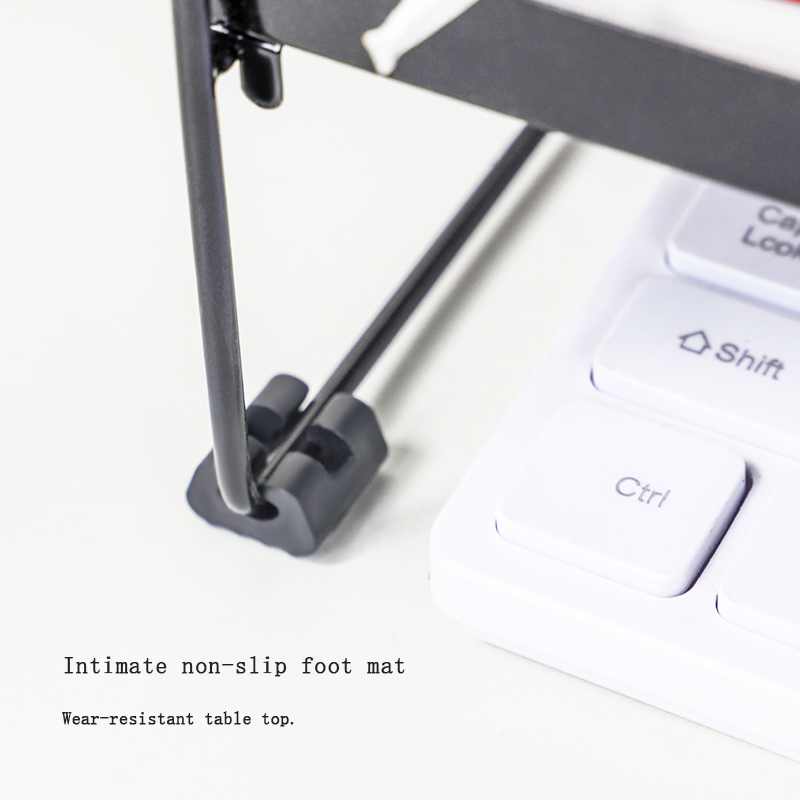 Integrated folding rack Desktop organizer Sundries organizer with two storage trays Stackable shelving office location shelving