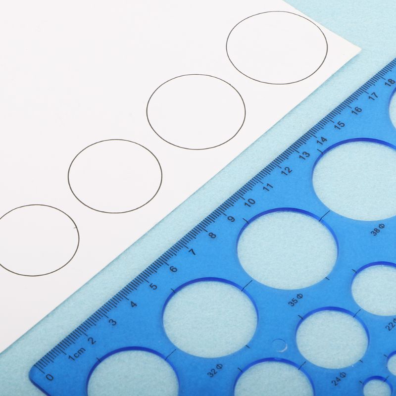 NoEnName_Null 1PC Plastic Circles Geometric Template Ruler Stencil Drawing Tool Stationery For Student