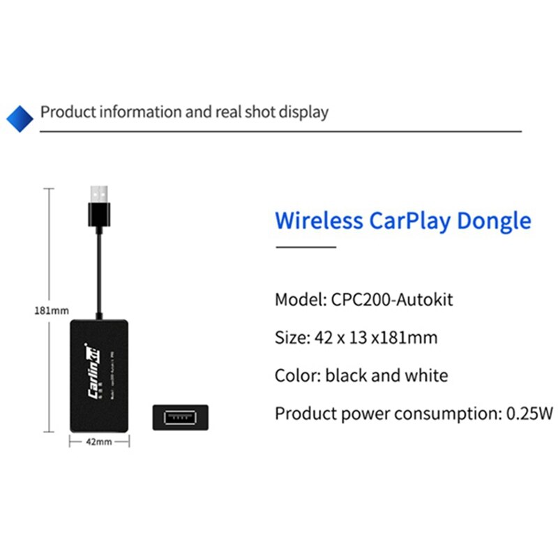 Carlinkit – clé USB intelligente sans fil Apple CarPlay /Android Auto Carplay, pour Android, lecteur de Navigation, Mirrorlink /IOS 14