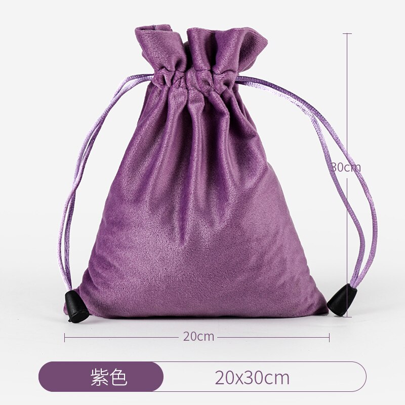 Velvet Drawstring Bags Wedding Partty Candy Bags Storage Packaging Bags Supplier: 20x30cm purple