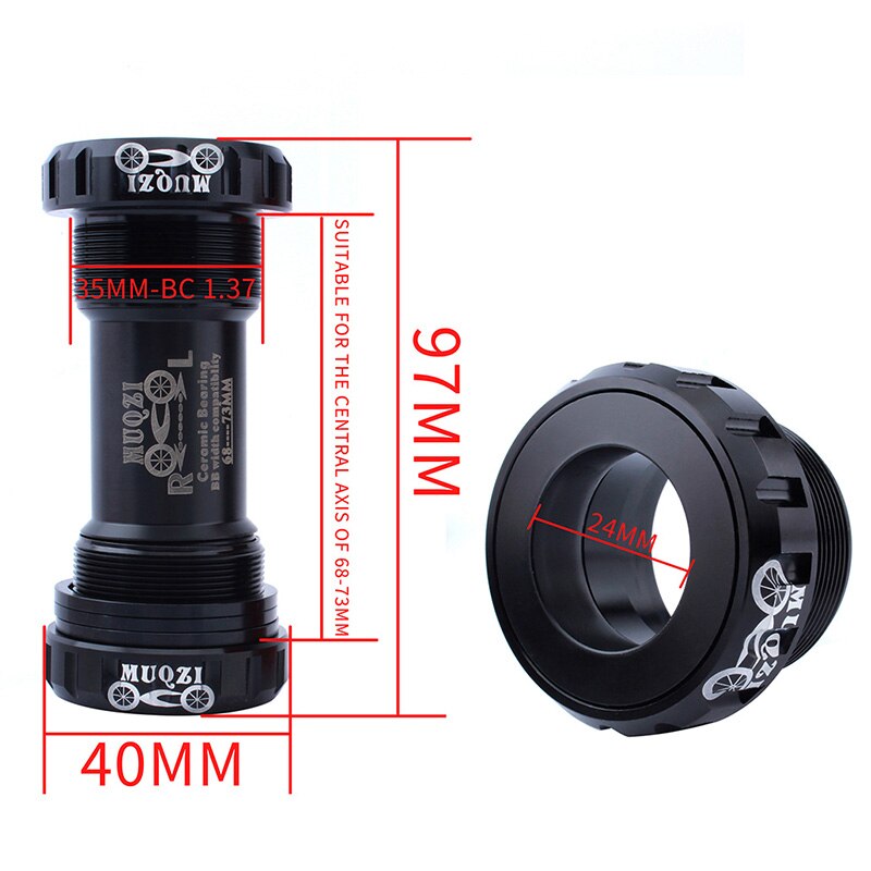 Fahrrad Tretlager BB52 | Keramik Kugellager | 68-73mm Für Mountainbike | Leichtes Alu-Tretlager 110g