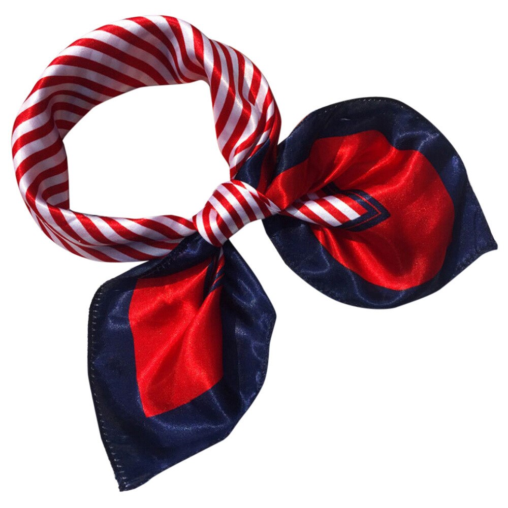 Foulard carré cheveux cravate pour les femmes de fête d'affaires petit Vintage maigre rétro tête cou soie Satin écharpe pour dames #25: D