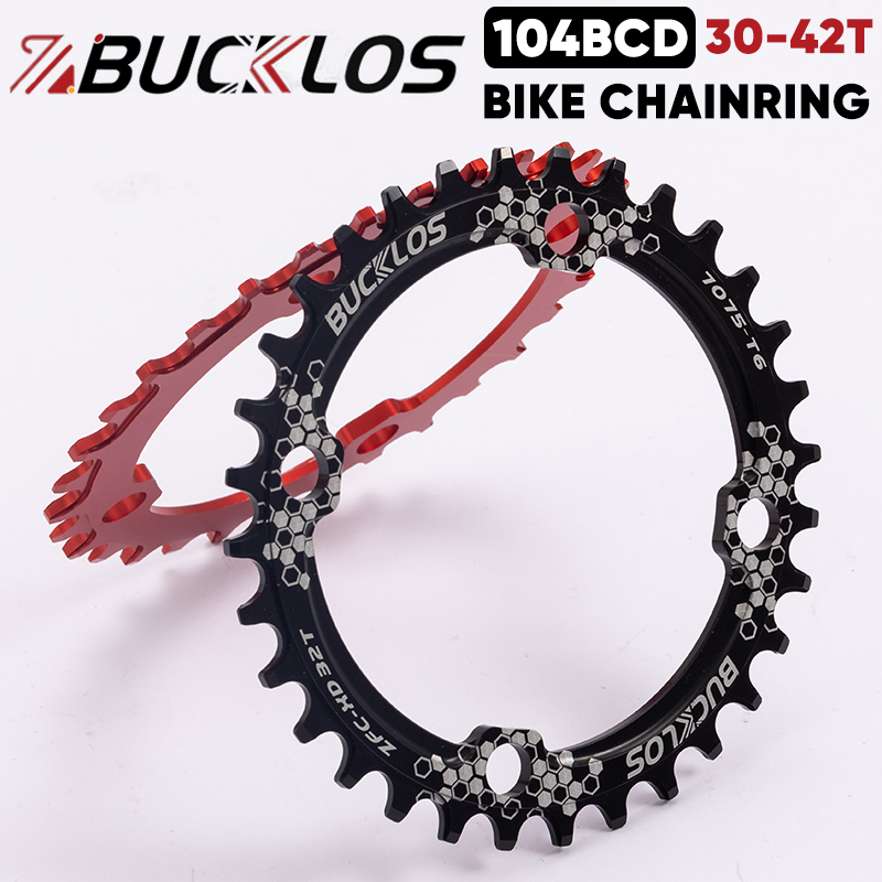 Bucklos 104bcd fahrrad kettenblatt 30t-42t runde ovale fahrrad kettenrad Aluminium schmale breite kettenring Mountainbike teile