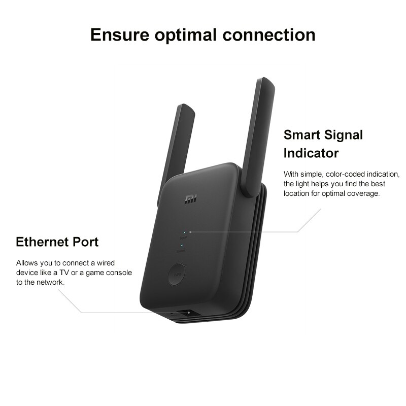 Global Version Xiaomi WiFi Range Extender AC1200 High-speed Wifi Create your own hotspot Repeater Network Mi Wifi Ethernet Port
