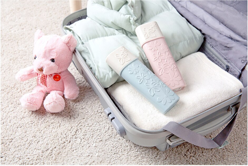 Estuche de cosméticos portátil organizador de baño para cepillo de dientes soporte de cepillo de dientes eléctrico cápsula cosmética estuche de viaje organizador