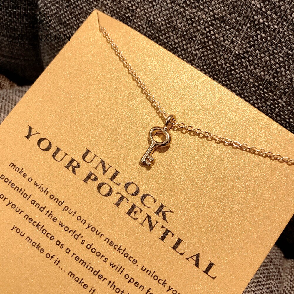 Moonxuan schlüsselanhänger-halskette, vergoldete und versilberte legierungskette, choker-schmuckhalskette für damen, karton