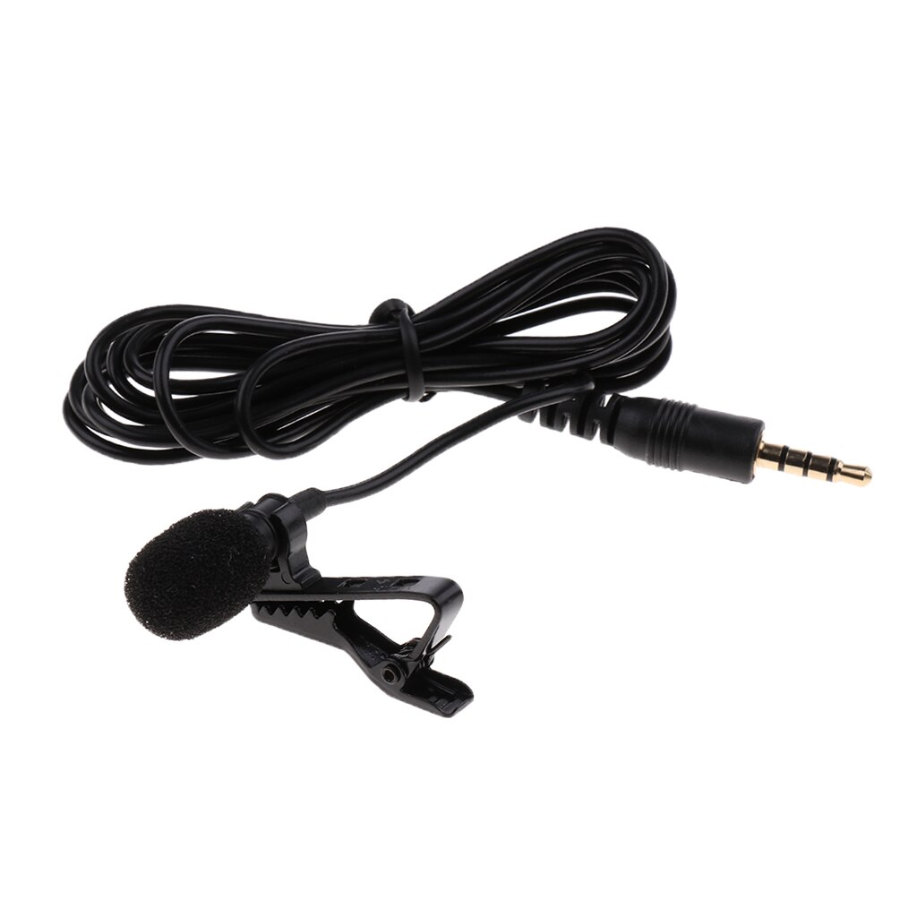 Durable High Sensitive 3.5mm Plug Tie Lapel Lavalier Clip-on Microphone Set