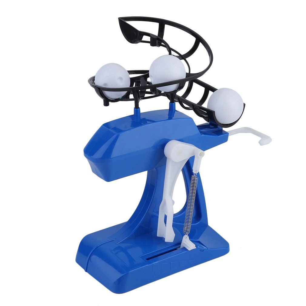 Mini Kids Baseball Practice Adjustable Intelligent Automatic Pitching Machine Sports Learn To Play Tool Blue