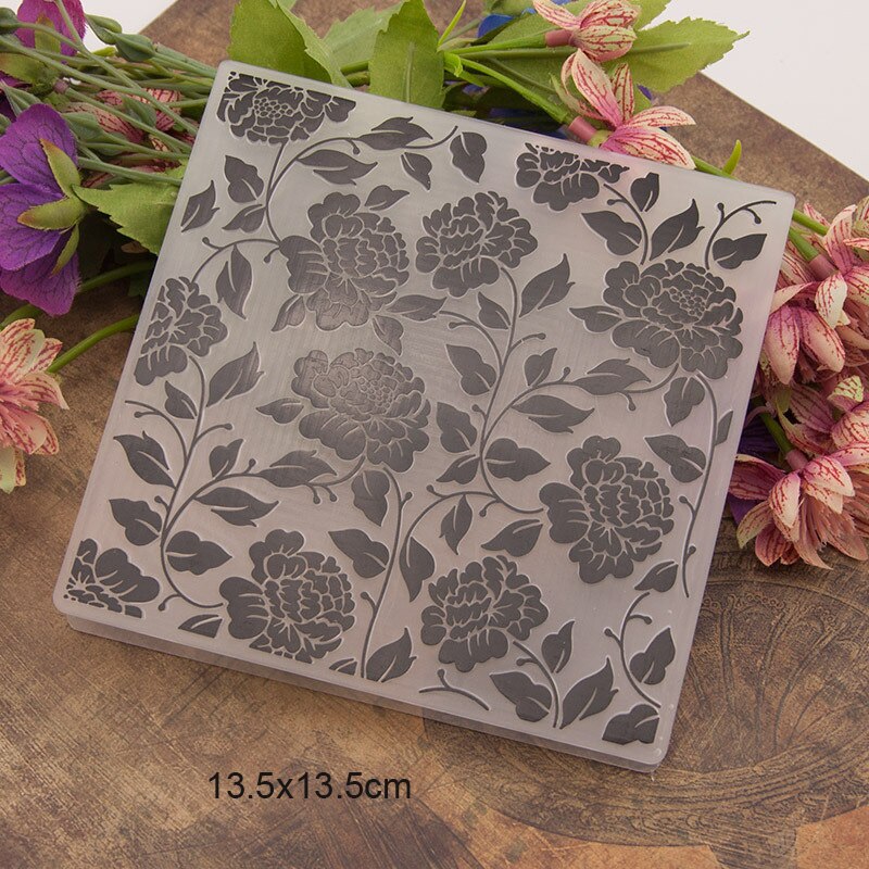 Fondo de hojas de flores carpetas de repujado de plástico para bricolaje plantilla para hacer tarjetas troqueles Scrapbooking artículos para artesanía en papel repujado