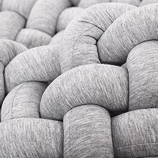 Tapis de couchage pour bébé space knot, tapis carré en coton doux, décoration de chambre d'enfant pour nourrissons, tout-petits et enfants, gris