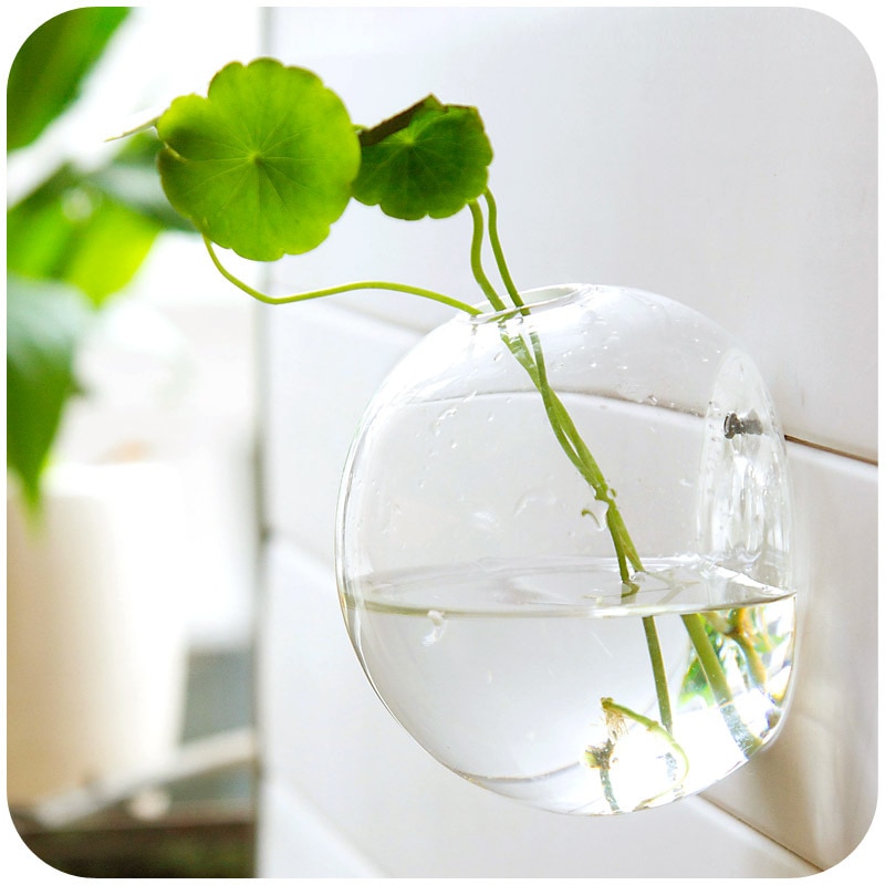 Home decoration glass vases wall hanging decorative vases fish bowl Aquarium fish tank jar flower vases vaso