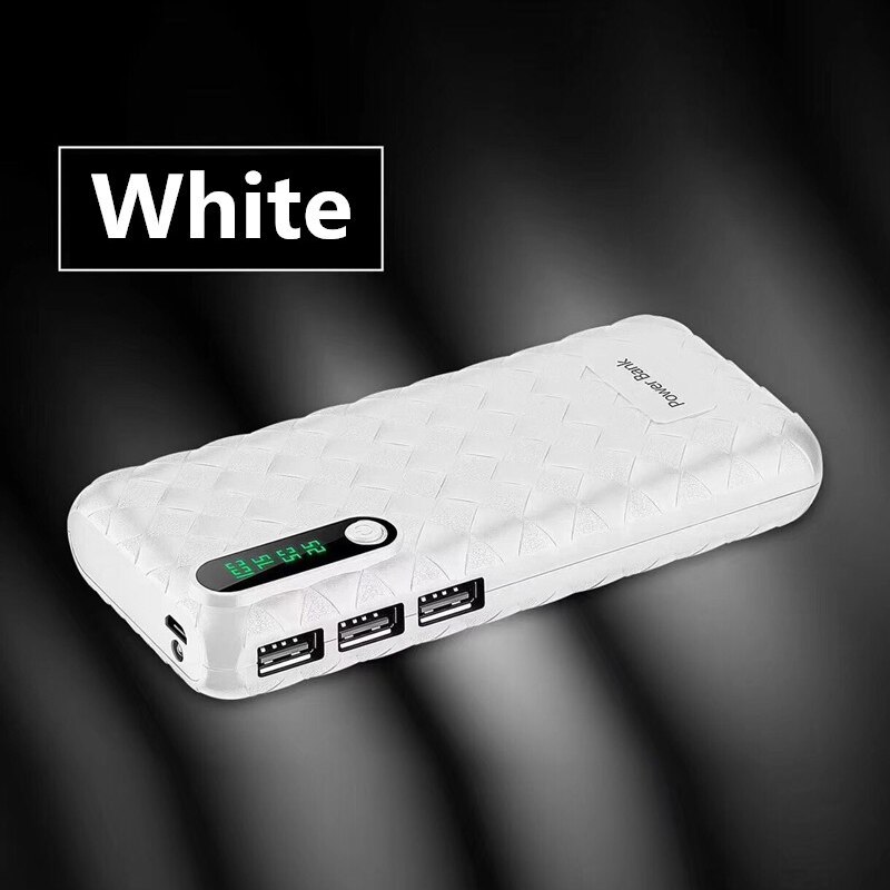 Energie Bank 45000mAh hoch-kapazität Tragbare Energie Ladegerät Externe Batterie Reise Poverbank mit LED Beleuchtung Digital Anzeige: Weiß