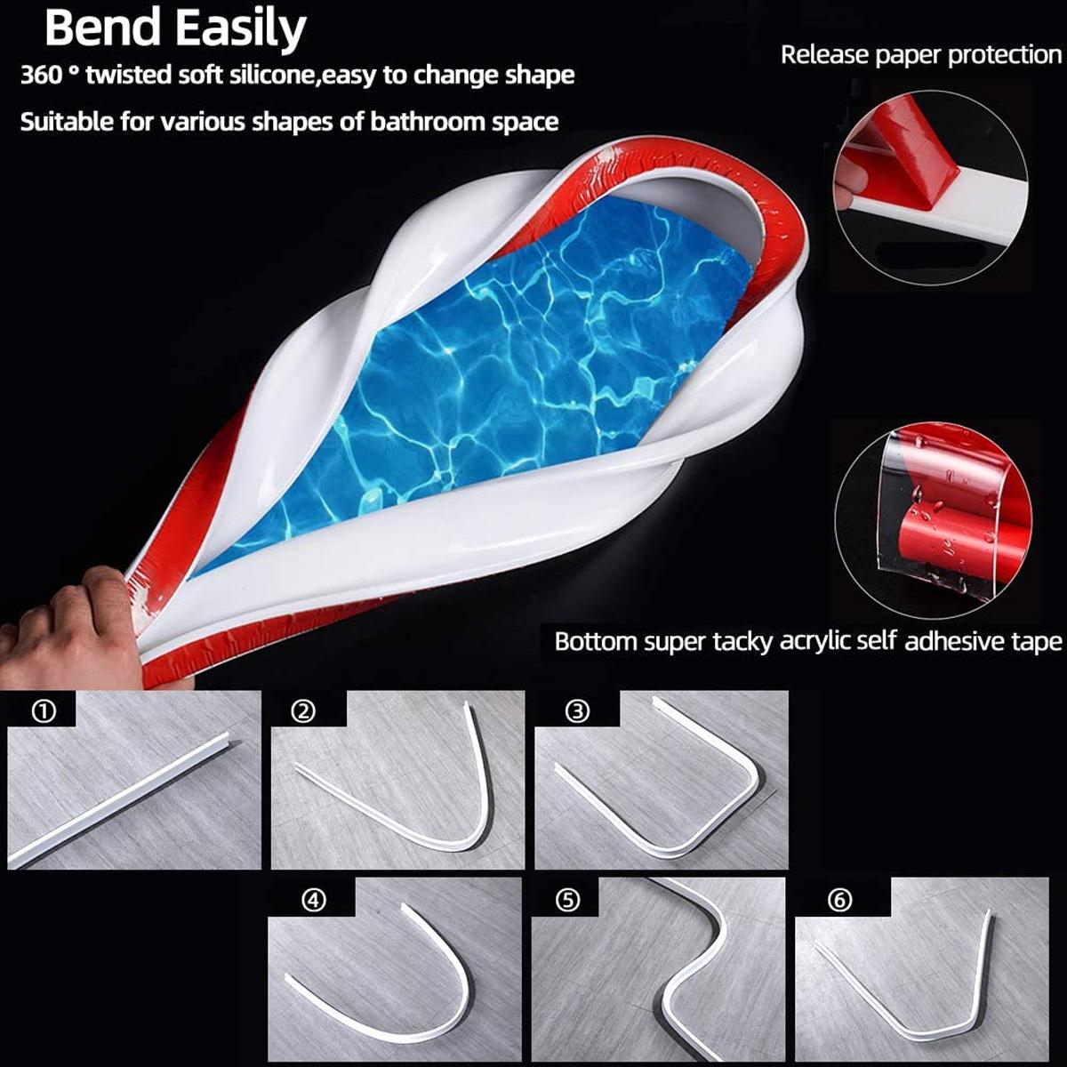 30mm hoogte badkamer waterstopper keuken aanrecht waterkering strip buigbare badkamer douche drempel waterkering