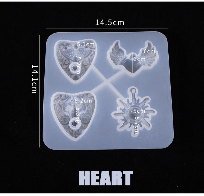 Halloween enge demon uil oog siliconen mal voor kawaii hars kunstbenodigdheden siliconen mal voor het maken van hars: Hart