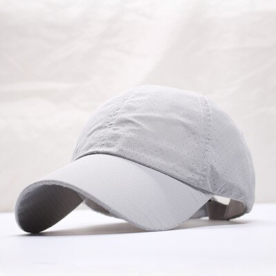 Solid Zomer Baseball Cap Mannen Snapback Vrouwen Sneldrogend Mesh Cap Ademend Zonnehoed Bone Masculino Trucker Cap: gray