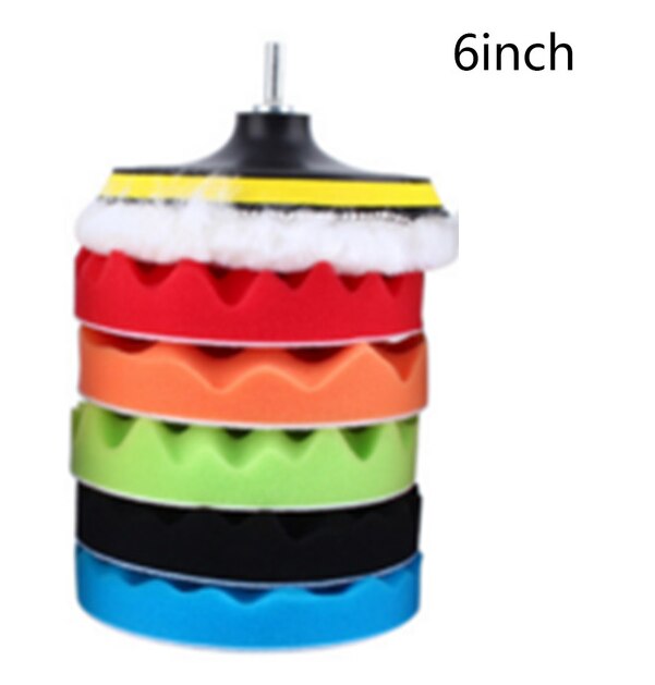 6st 6 inch 150mm polijsten buffing pad kit voor car polisher