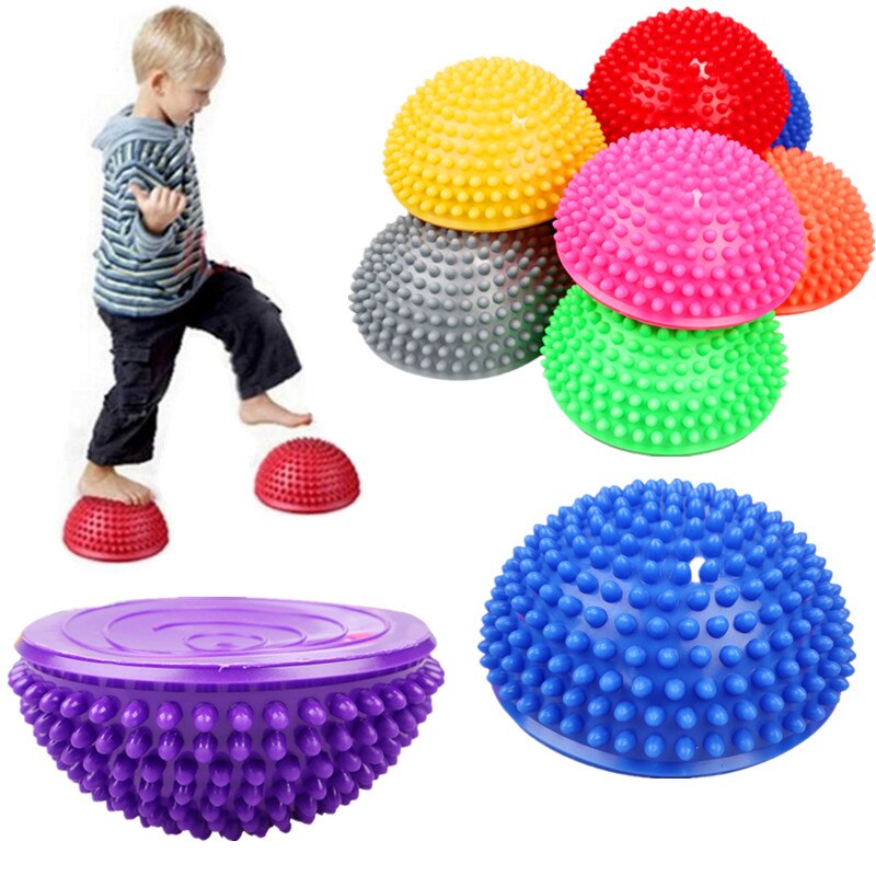 Equipo de entrenamiento de integración sensorial para niños, pelota de Yoga inflable de PVC de 16cm, masaje, estabilizador de entrenador de equilibrio