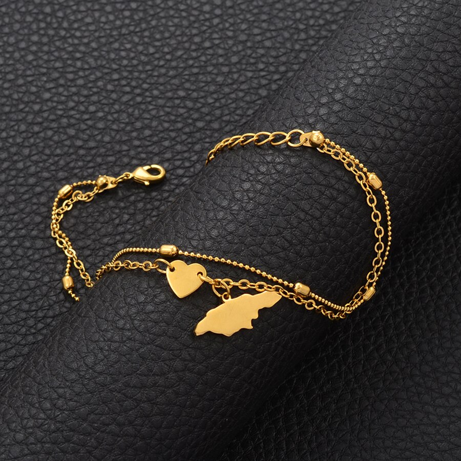 Anniyo (ét stykke ) 25cm+5cm extender kæde / jamaica kort anklet til kvinder piger guldfarve jamaicanske smykker fodkæder  #209106