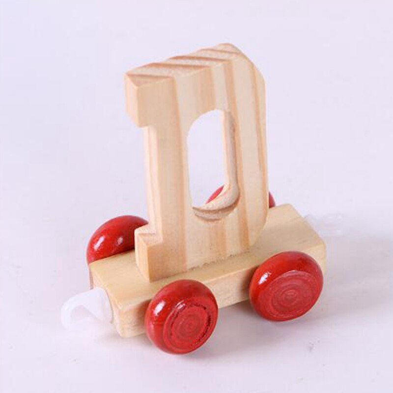 28PCS Kids Alphabet Train Preschool Educational English Letters Wooden Learning Chips Toy for Children Toddlers