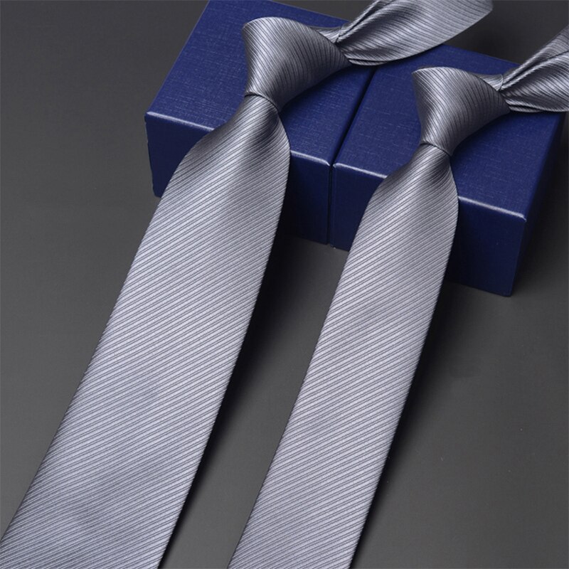 Ankomster 6cm & 8cm brede bånd til mænd forretningsarbejde slips formel ensfarvet hals slips gråblå