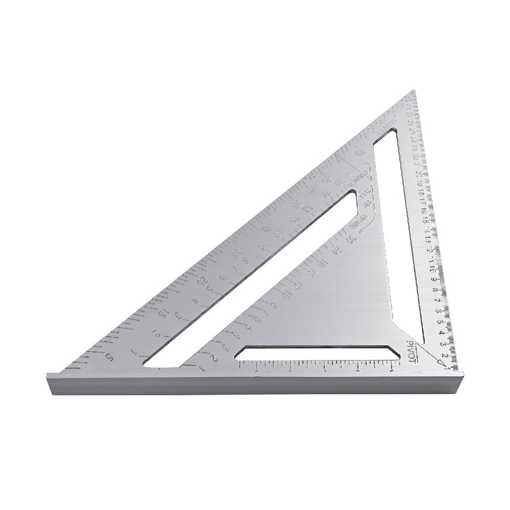 Vastar 12inch Triangle Ruler Angle Protractor Woodworking Measurement Tool Aluminum Alloy Miter Speed Building Measuring Ruler