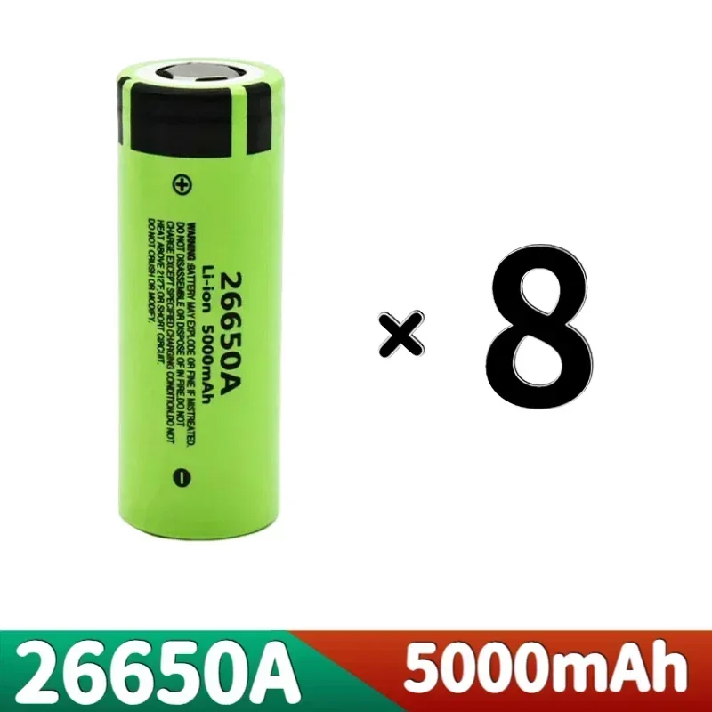 Originele 26650 Lithium Ion Batterij 3.7V 5000mAh 50A Power voor LED Zaklamp Hoge Capaciteit Langdurige 26650A: Roze