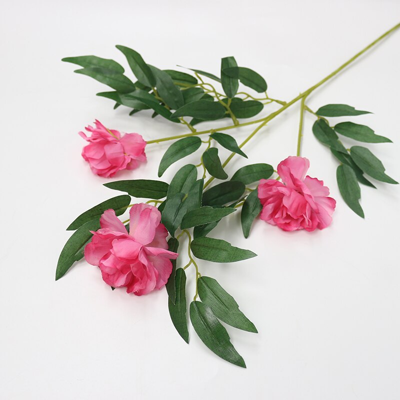 66cm lange europæiske kunstige blomster 3 hovedbælte blad silke rose bryllup blomst alien rose dekorativ blomster fest indretning 1 stk.: 03