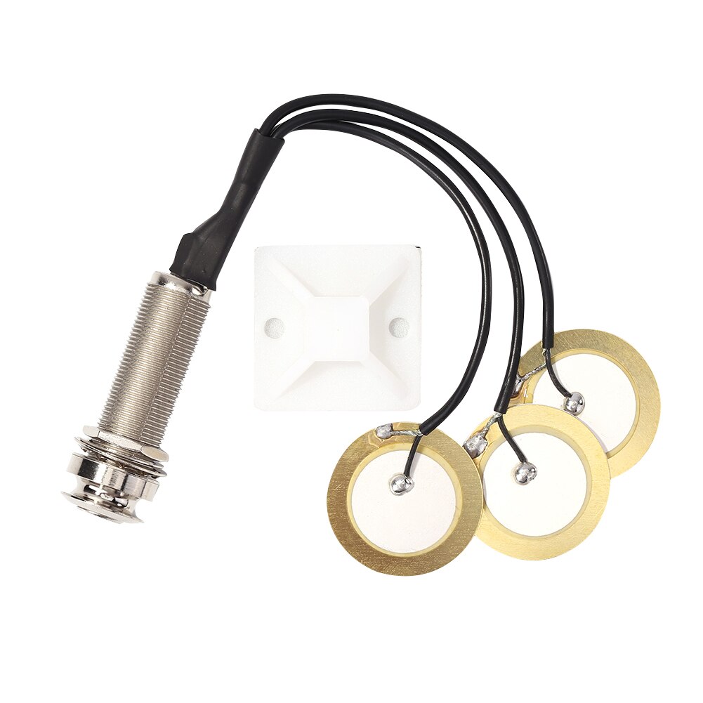 6.35mm Thumb Finger Piano Piezo Contact Microphone 1/3 Transducer Pickups for Kalimba Musical Instrument Tool: 3 Transducer