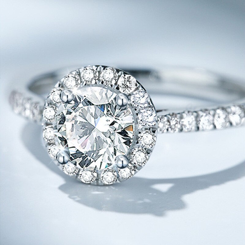 Cc Trouwringen Voor Vrouwen Glans Steen Zirconia Engagement Ring Bridal Classic Sieraden Anillos CC583