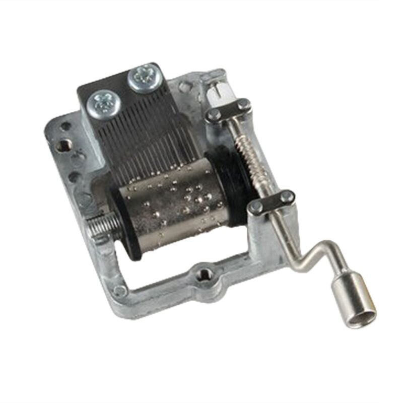 Retro Diy Mechanische Mini Hand Crank Metal Muziek Case Beweging