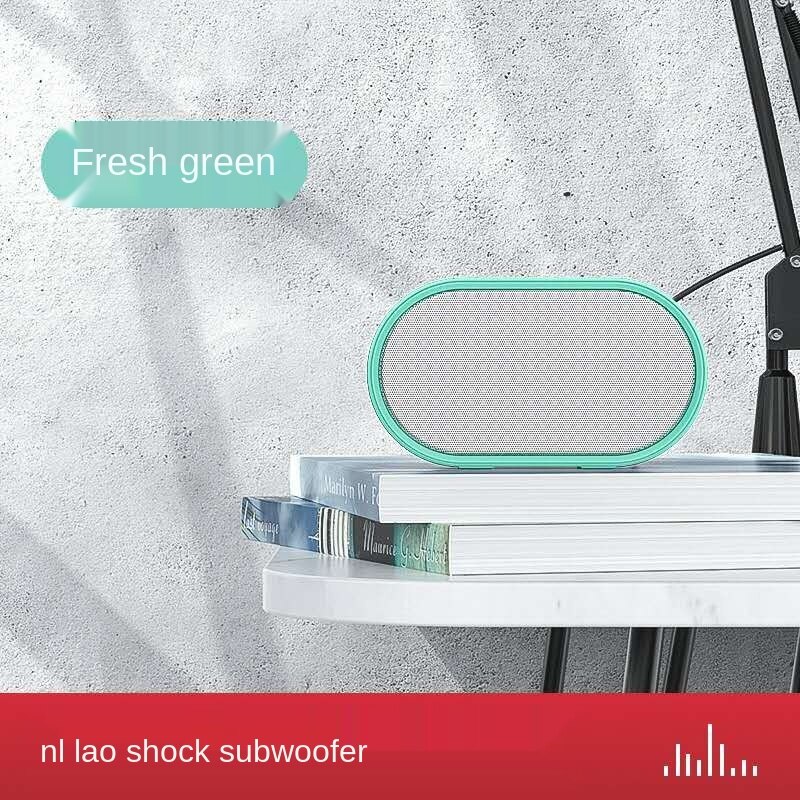 Tws draagbare draadloze bluetooth speaker subwoofer soundbox speaker speaker bluetooth toren bluetooth speaker soundbar: Fris groen