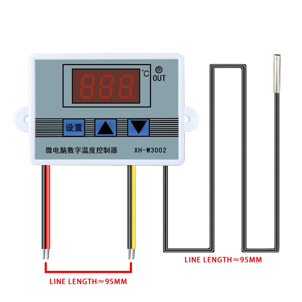 XH-W3002 110-220V Digitale Led Temperatuur Controller 10A Thermostaat Schakelaar Probe Met Waterdichte Sensor Microcomputer