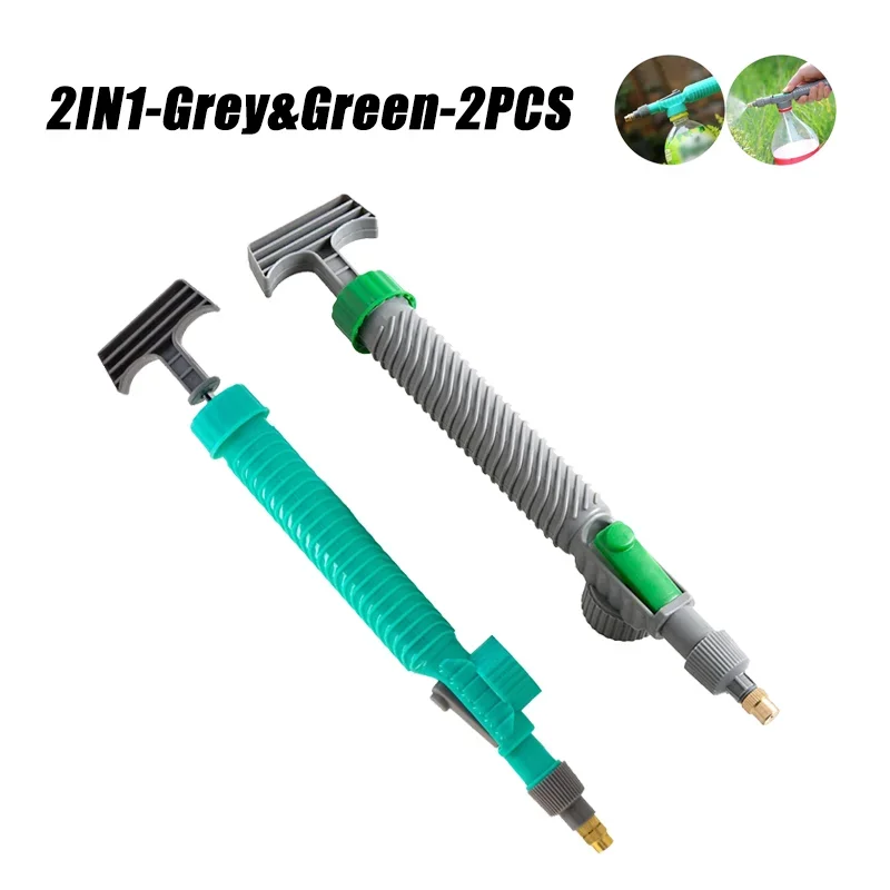 High Pressure Air Pump Manual Sprayer Adjustable Drink Bottle Spray Head Nozzle Garden Watering Tool Sprayer Agriculture Tools: Red
