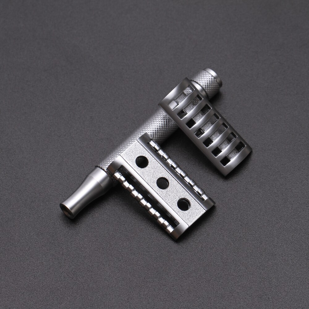 YAQI KNIGHT-HELMET Razor Head Stainless Steel Handle DE Safety Razor