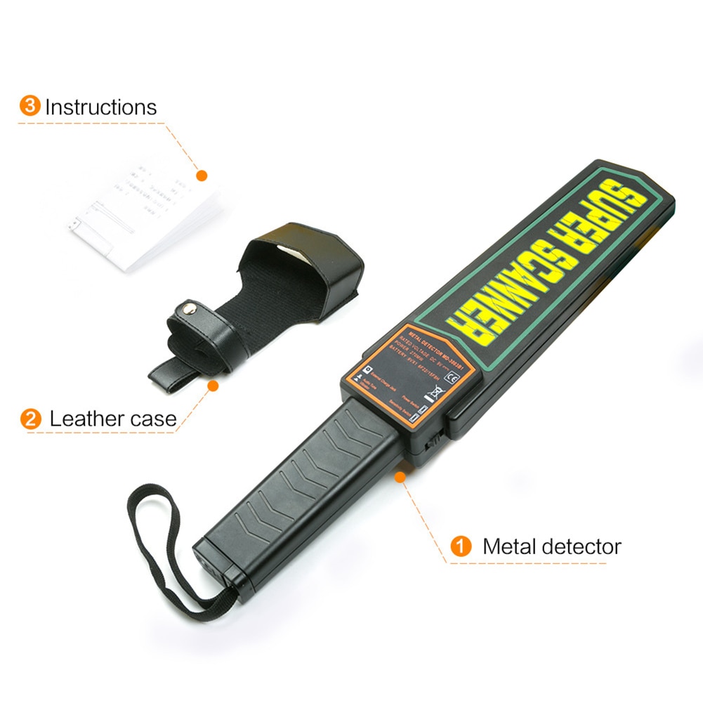 Hoge Gevoeligheid Metaaldetector Super Scanners Draagbare Handheld Beveiliging Metalen-Finder Elektronische Probe Gereedschap Aanwijzen Scan