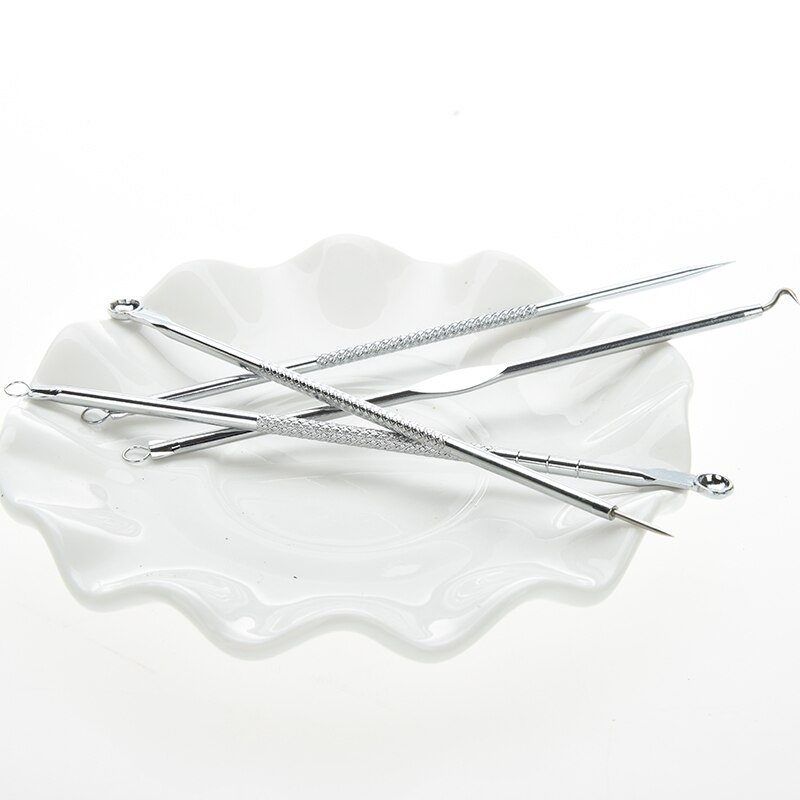 4 pc mee-eters reiniger remover comedonen acne schoonheid vlekjes tool set extractie mee-eter tool reinigings removers  h7 u 0