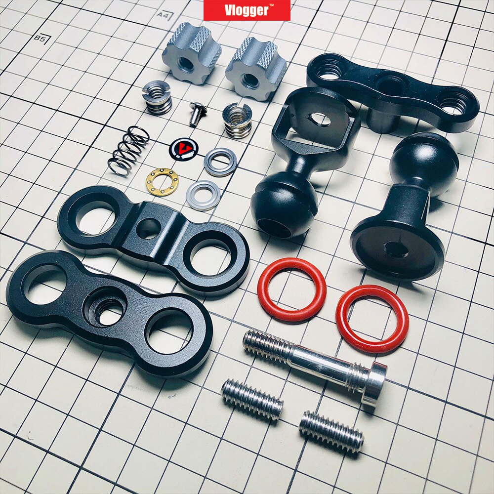 Vlogger magisk væpne lysbrakett gimbal kamera burtilbehør artikulerende armmontering klemme adapter kulehode skjermstativ