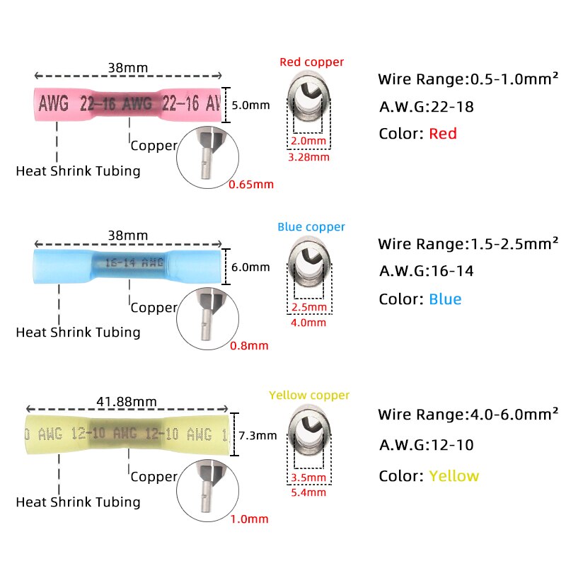 Heat shrinkable connector waterproof wire connector and heat shrinkable sheath connector-wire connector with wire stripper