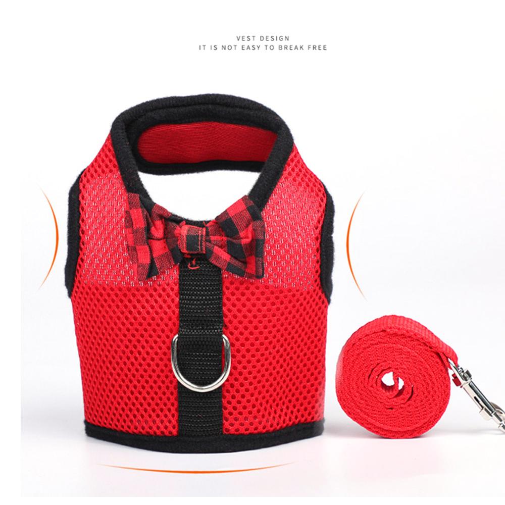 Arnés de chaleco para hámster de conejos con Leas, arnés de malla para el pecho con correa para conejitos de Indias, animales pequeños, accesorios para mascotas, S/M/L
