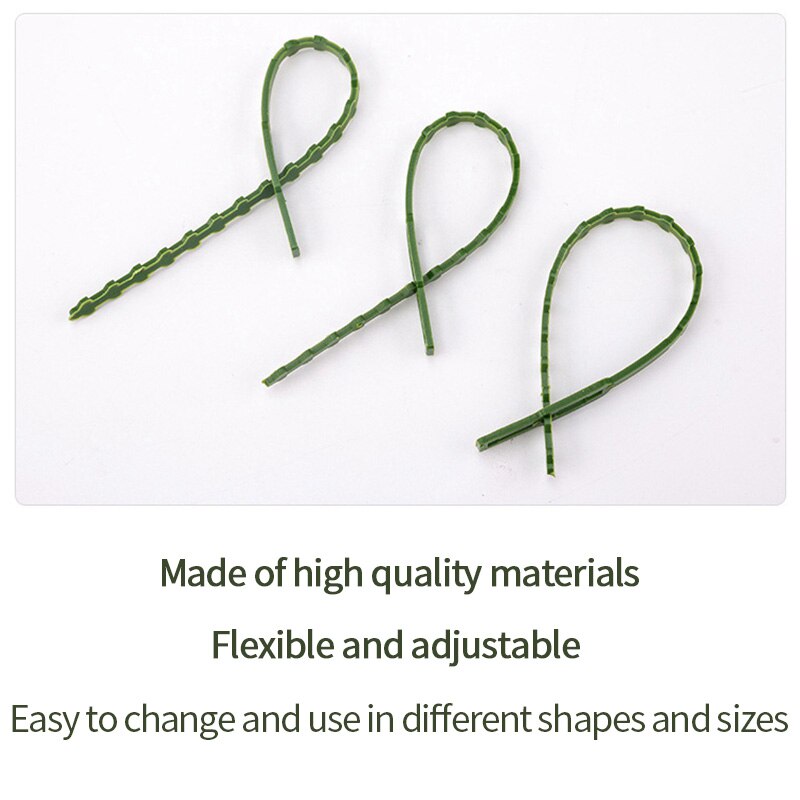 10/20/50/100PCS Self-locking Plastic Tie Adjustable Plastic Plant Cable Tie Reusable Garden Cable Tie Plastic Zip Loop Wire Wrap
