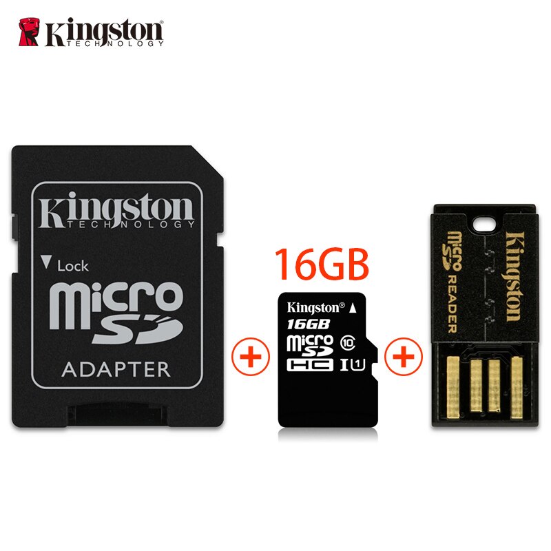 kingston Memory Card 8GB 16GB 32GB 128GB 64GB Micro sd card Class10 flash card Memory Microsd TF/SD Card adapter / card reader: 16GB