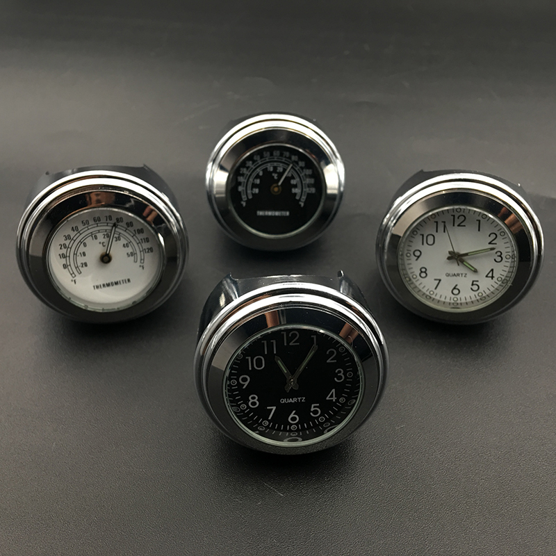 1 para zegarek motocyklowy wodoodporny kierownica zegarek domofon dekoracja góra zegar zegarowy zegar termometr