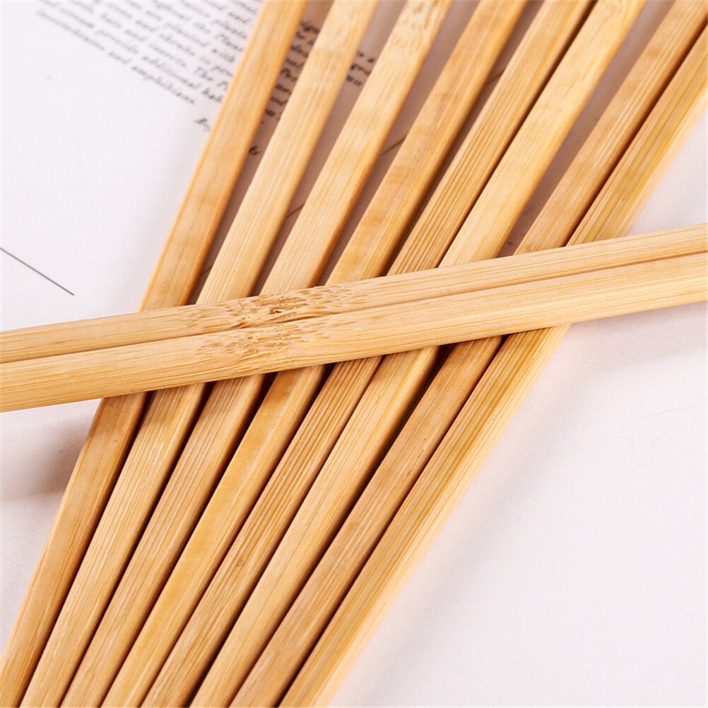 5 Pairs Natural Wooden Bamboo Chopsticks Health Without Lacquer Wax Tableware Dinnerware