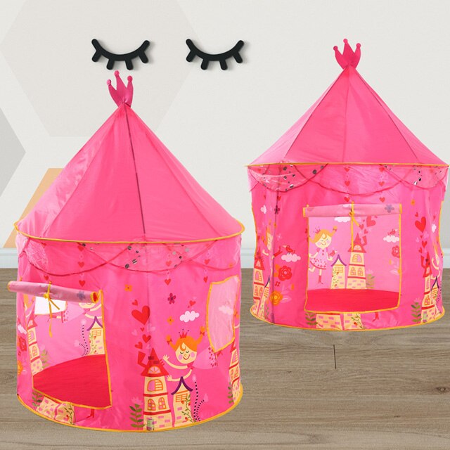 Portable Castle Kids Play Tent Indoor Outdoor Kids Toys Ball House Baby Play House Hut Foldable Waterproof Cloth Baby Game Tent: Korean Princess