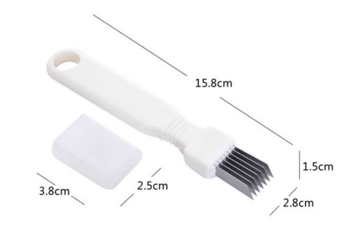 Cortador de vegetales de cebolla Multi Chopper Sharp Scallion utensilios de cocina con cuchillas para triturar rebanadas cubiertos 5ZCF189: Default Title