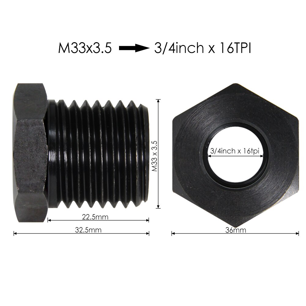 Adaptador de husillo de cabezal de torno, rosca de 1 ”/8TPI M33 x3.5 mm M18-2,5mm, inserto de mandril, torneado de madera, accesorios para herramientas de carpintería